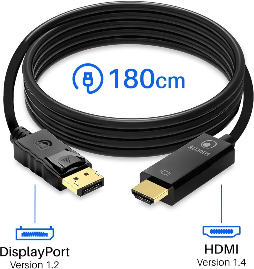 ATLANTIS-LAND Cavo DisplayPort ad Hdmi M/M 1.8mt  