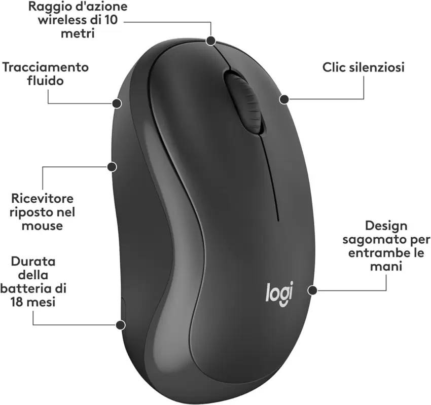 LOGITECH Desktop Cordless MK295 Black  