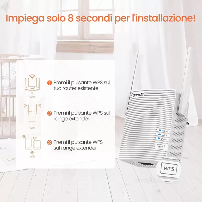 TENDA A18 AC1200 Wi-Fi Range Extender  