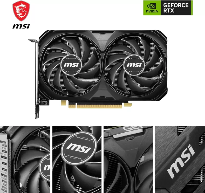 MSI Nvidia GeForce RTX 4060 Ti VENTUS 2X BLACK 8GB DDR6  