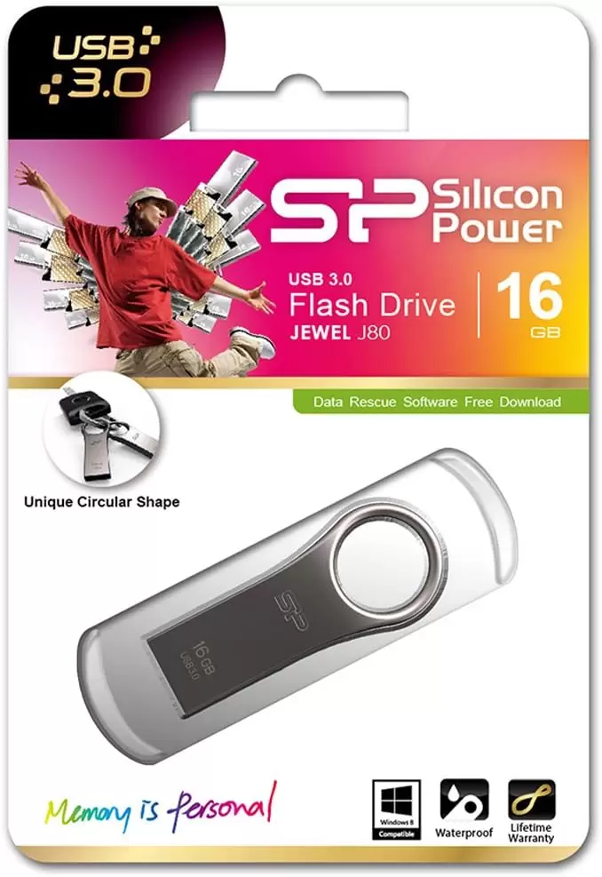 SILICON POWER Jewel J80 Pen Drive 16Gb USB3.0 Titanium Edition  