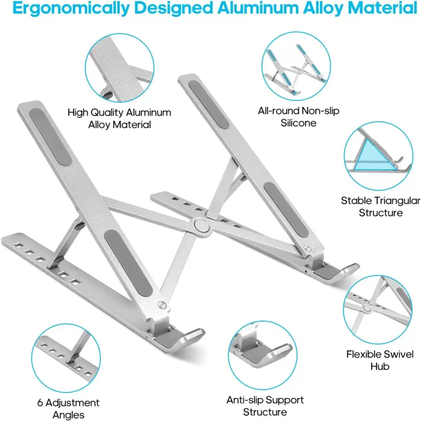 Supporto in alluminio per Notebook 10 -17   