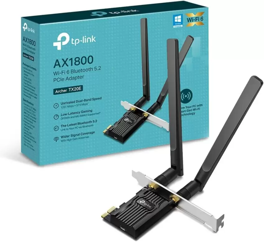 TP-LINK ARCHER TX20E Adattatore Pci-e WiFi 6 PCIe, BT 5.2  