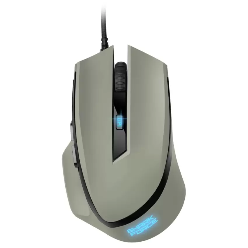 SHARKOON FORCE2 mouse Gaming Usb Bianco/Nero/Grigio  