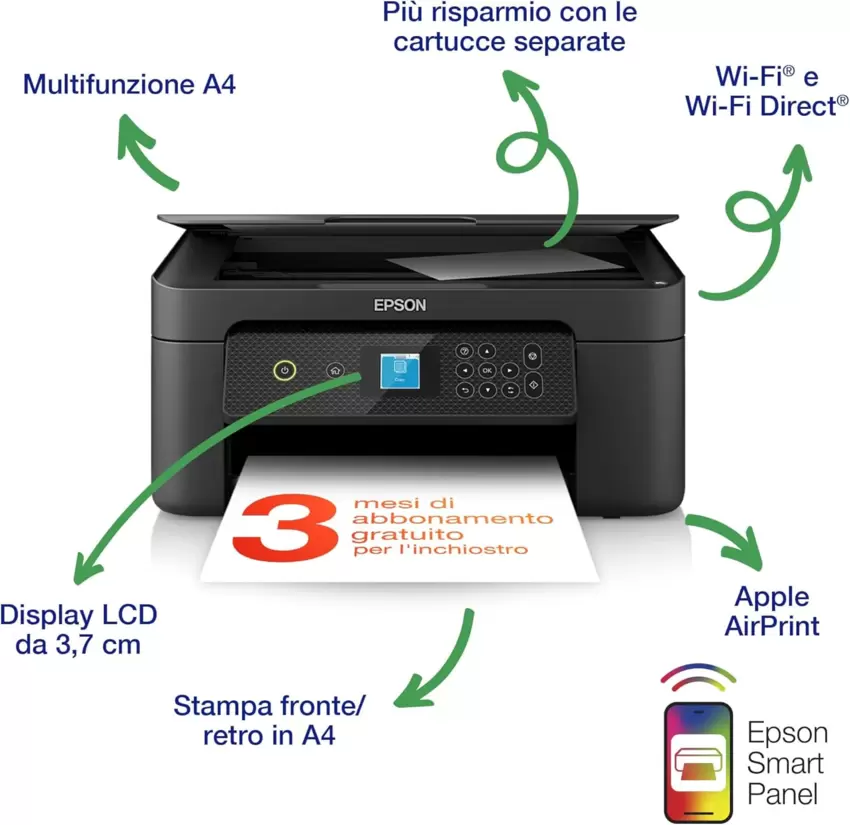 EPSON Expression Home XP-3200 Stampante Multifunzione  