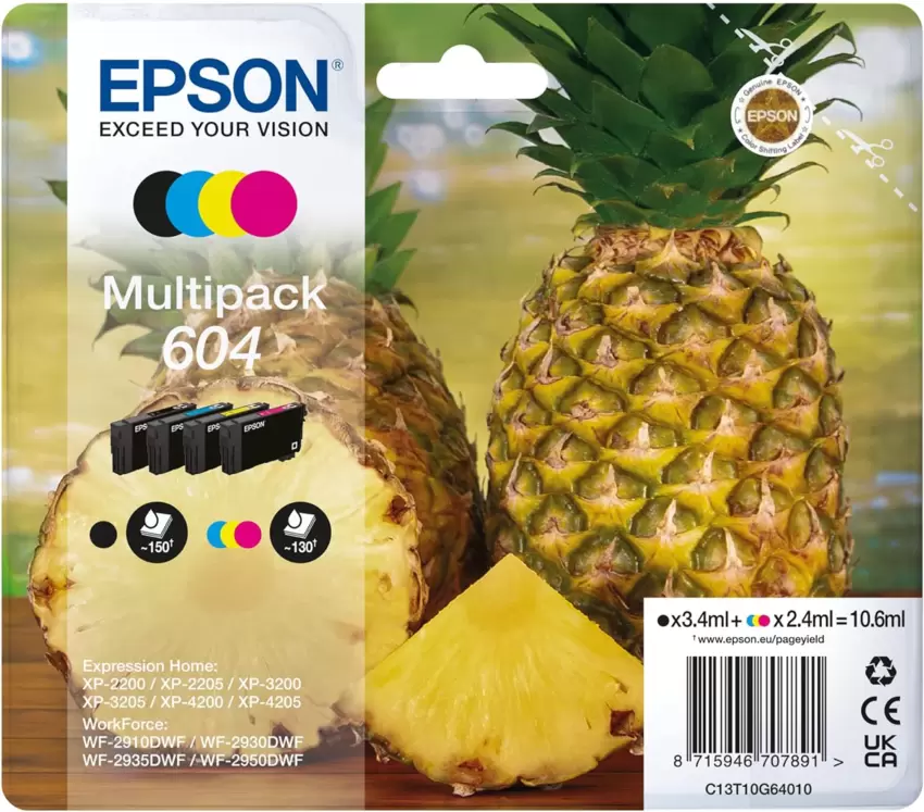  EPSON MULTIPACK 604 C/M/Y/B  