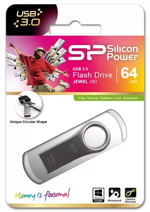 SILICON POWER Power Jewel Pen Drive 64Gb USB3.0 Titanium Edition  