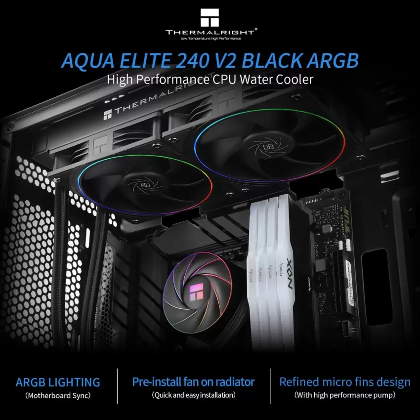 THERMALRIGHT AQUA ELITE ARGB V2 240 Dissipatore a Liquido Intel/Amd  